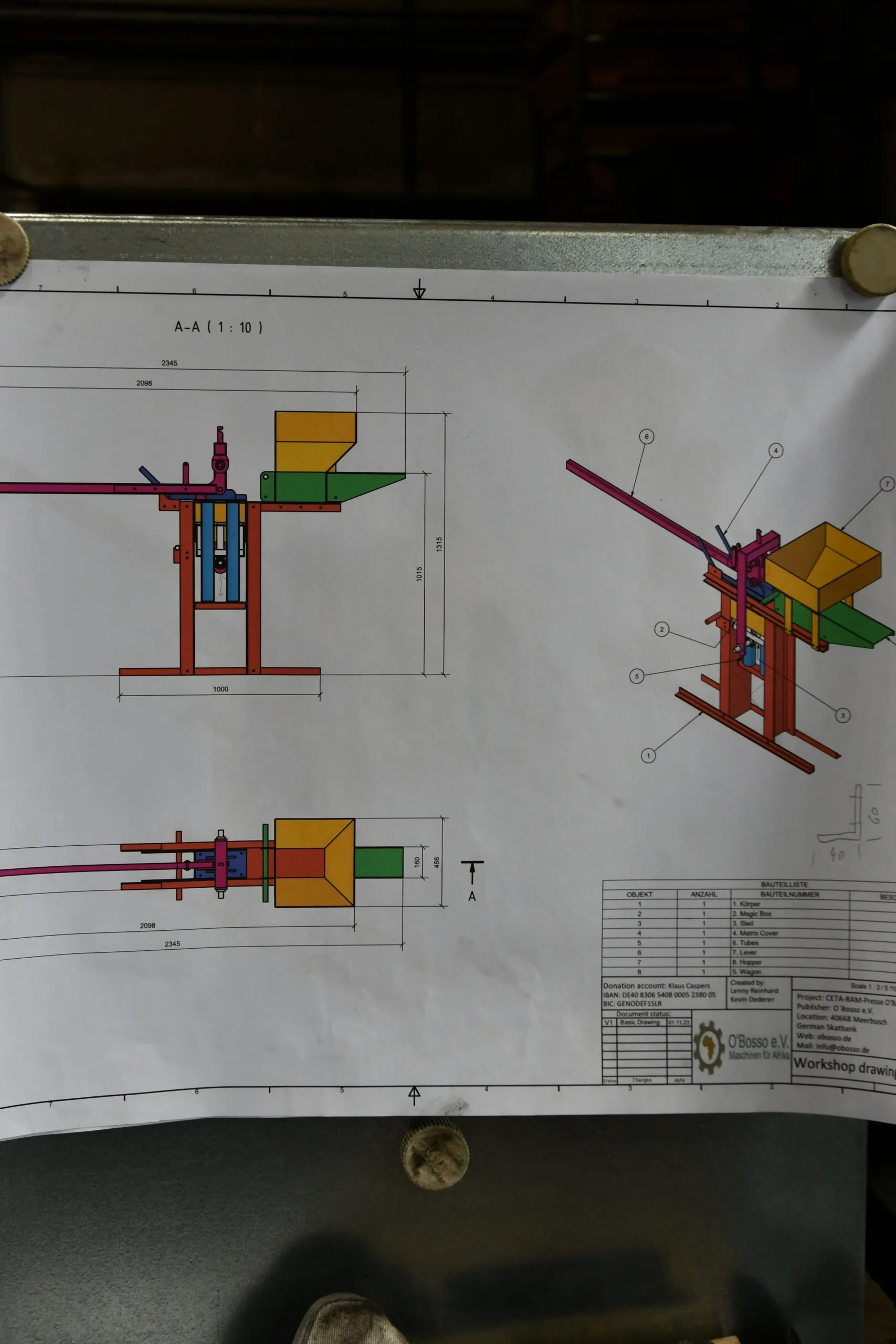 Lehmsteinpresse CAD plans